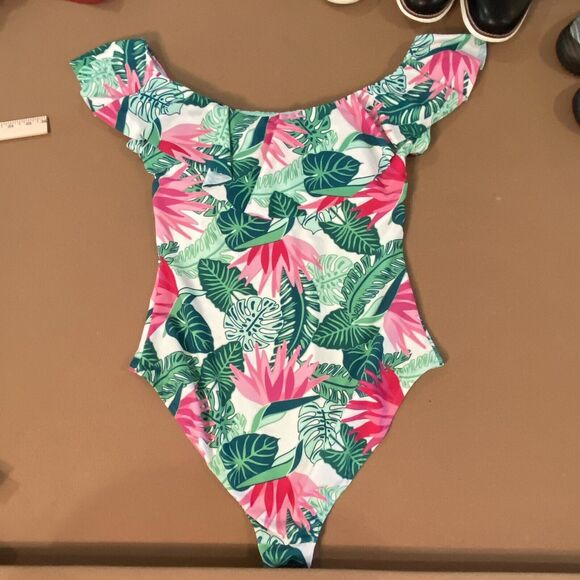 Matilda Jane Womens One Piece Swimsuit Size Medium Palm Tree In Paradise NWOT M - Picture 9 of 10
